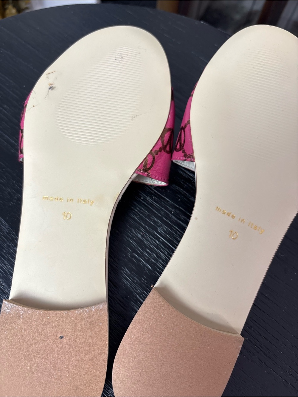 Valentino Pink Logo Slide Mules with Cream Insole - Picture 5 of 5